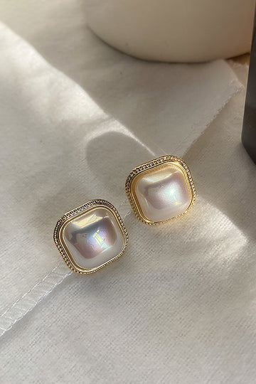 Boucles d’oreilles Vintage Square Pearl